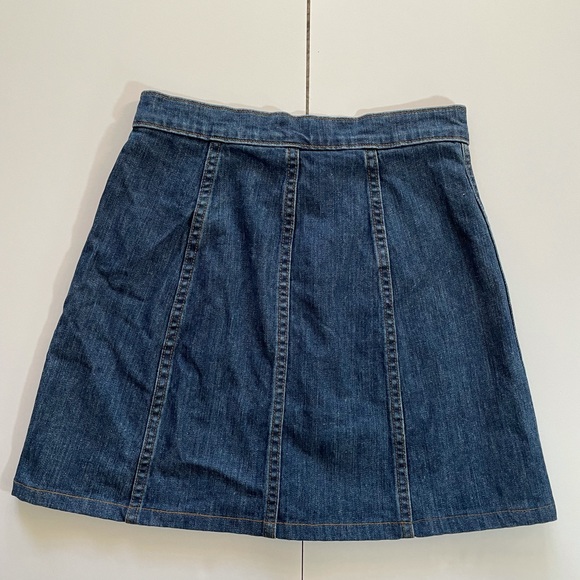 J Crew Denim Skirt XS Flare Mini with Button down Size 26 - Picture 8 of 8